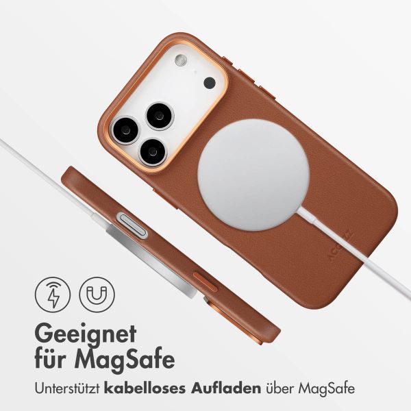 Accezz MagSafe Leather Backcover Apple iPhone 17 Pro Max - Sienna Brown