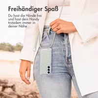 imoshion Design Hülle mit Band Samsung Galaxy A16 - Smoke Green Flowers