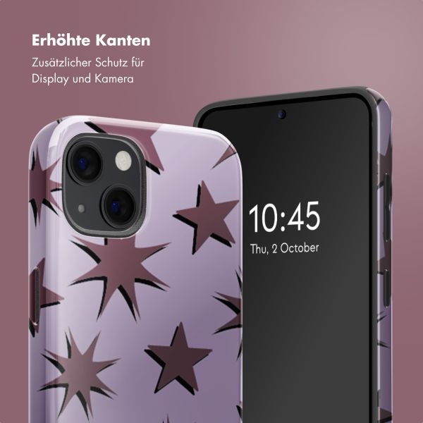 Selencia Vivid Tough Back Cover MagSafe für das iPhone 13 - Stars Plum Lilac