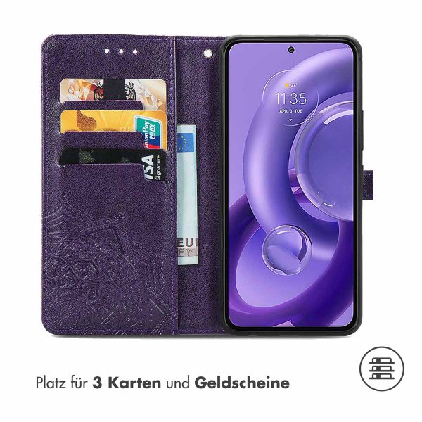 imoshion Mandala Klapphülle für das Motorola Edge 30 Neo - Violett