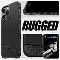 Spigen Rugged Armor Backcover MagSafe für das iPhone 14 Pro Max- Schwarz