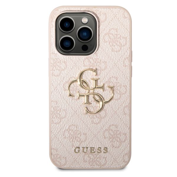 Guess 4G Metal Logo Back Cover für das iPhone 15 Pro - Rosa