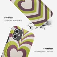 Selencia Vivid Backcover iPhone 11 - Double Hearts Plum Fern