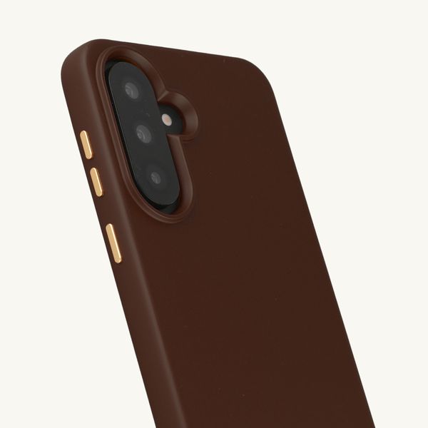 Selencia Rivièra Backcover mit MagSafe mit abnehmbaren Haken Samsung Galaxy A37 (5G) - Choco Brown