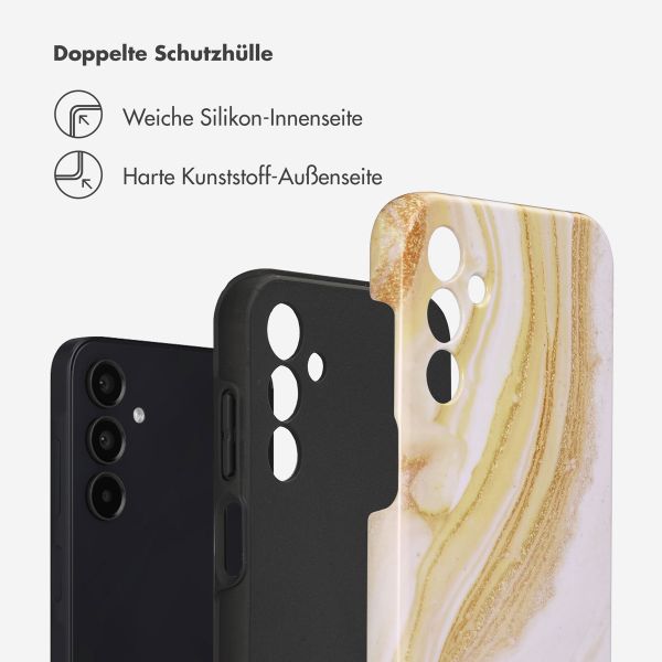 Selencia Vivid Back Cover Samsung Galaxy A15 (5G/4G) - Chic Marble Gold