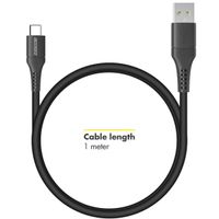 Accezz USB-C auf USB-Kabel für das Samsung Galaxy S21 Ultra - 1 m - Schwarz