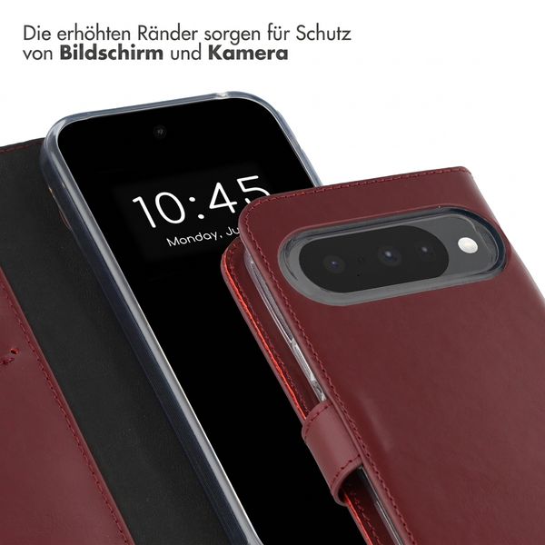 Selencia Echtleder Klapphülle Google Pixel 10 / 10 Pro - Burgundy