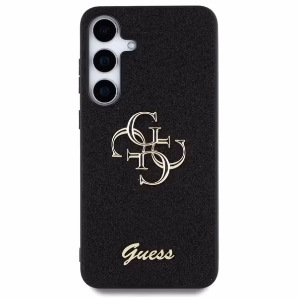 Guess 4G Metal Logo Back Cover mit Glitter für das Samsung Galaxy S25 Plus - Black