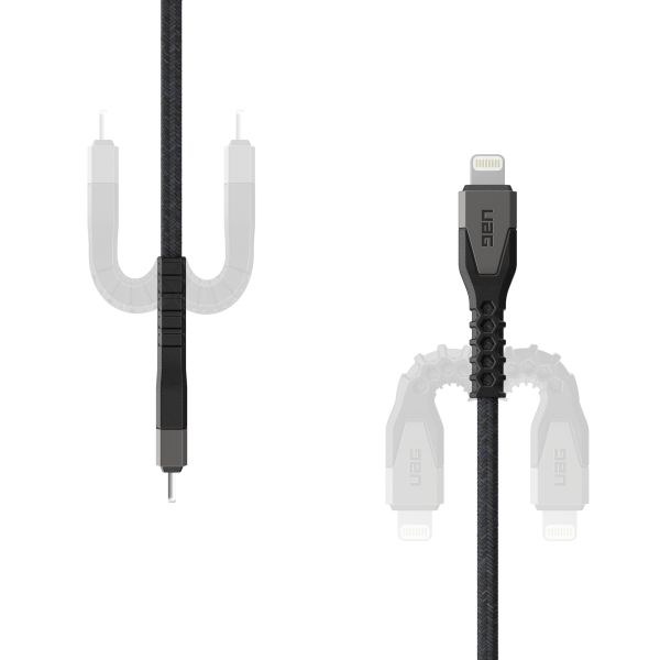 UAG Kevlar® Kern USB-C zu Lightning Ladekabel - 1,5 Meter - Schwarz / Grau