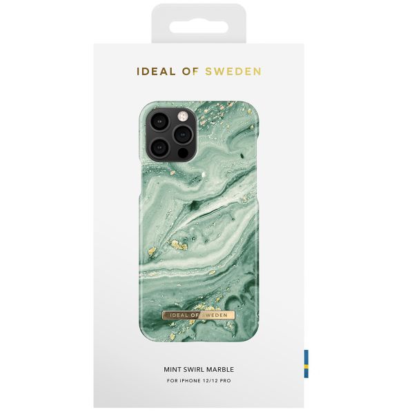 iDeal of Sweden Fashion Back Case für das iPhone 12 (Pro) - Mint Swirl Marble