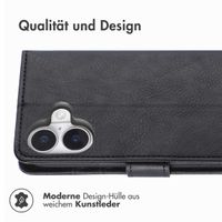 imoshion Luxuriöse Klapphülle Apple iPhone 16 - Schwarz