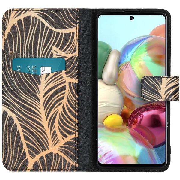 imoshion Design TPU Klapphülle Samsung Galaxy A71 - Golden Leaves