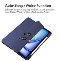imoshion Trifold Hardcase Klapphülle Apple iPad Air 13 Zoll (2025) M3 / (2024) M2 - Dunkelblau
