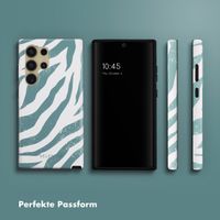 Selencia Vivid Back Cover Samsung Galaxy S24 Ultra - Colorful Zebra Pine Blue