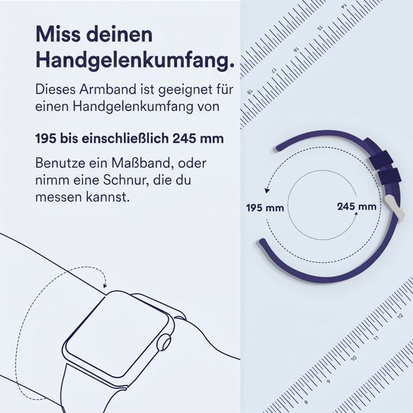 Apple Sport Armband für  Apple Watch | 44/45/46/49 mm - Größe L/XL - Midnight