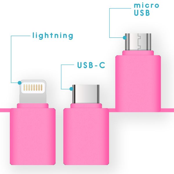 imoshion 3-in-1 Ventilator für Smartphones Lightning, USB-C & Micro-USB - Rosa