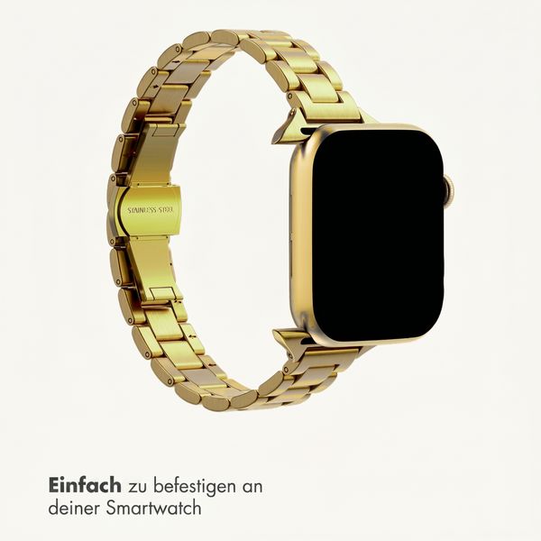 Selencia Slim Stahlgliederarmband für Apple Watch | 38/40/41/42 mm - Gold