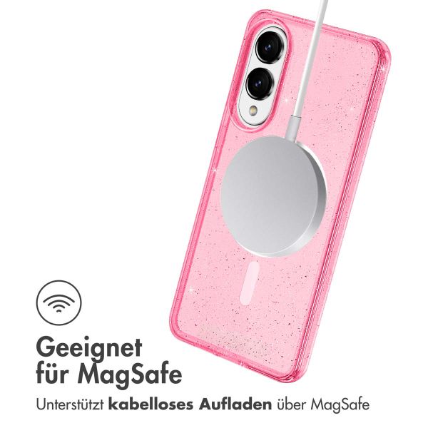 imoshion Sparkle Back Cover mit MagSafe Samsung Galaxy S25 Edge - Rosa