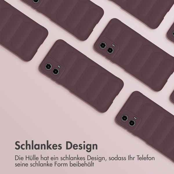 imoshion EasyGrip Back Cover für das Motorola Moto G34 - Aubergine