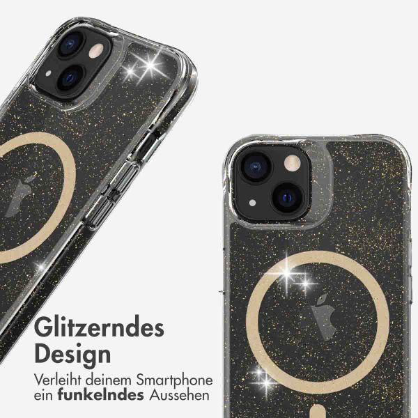 imoshion Klare Glitter Backcover mit MagSafe Apple iPhone 13 - Gold