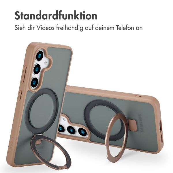 Accezz Ring Stand Backcover mit MagSafe Samsung Galaxy S25 Plus - Braun