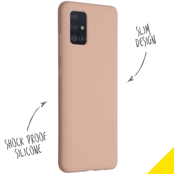 Accezz Liquid Silikoncase Samsung Galaxy A51 - Rosa
