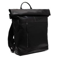 The Chesterfield Brand Liverpool Laptop Rucksack 17 Zoll - Echtes Leder - Schwarz