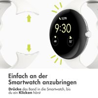imoshion Silikon-Armband⁺ für  Google Pixel Watch 3 / 4 (45 mm) - Größe S - Weiß