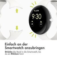 imoshion Silikonarmband für die Google Pixel Watch 3 - 45 mm - Größe S - Weiß