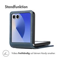 imoshion Luxuriöse Klapphülle Samsung Galaxy Z Flip 7 - Dunkelblau