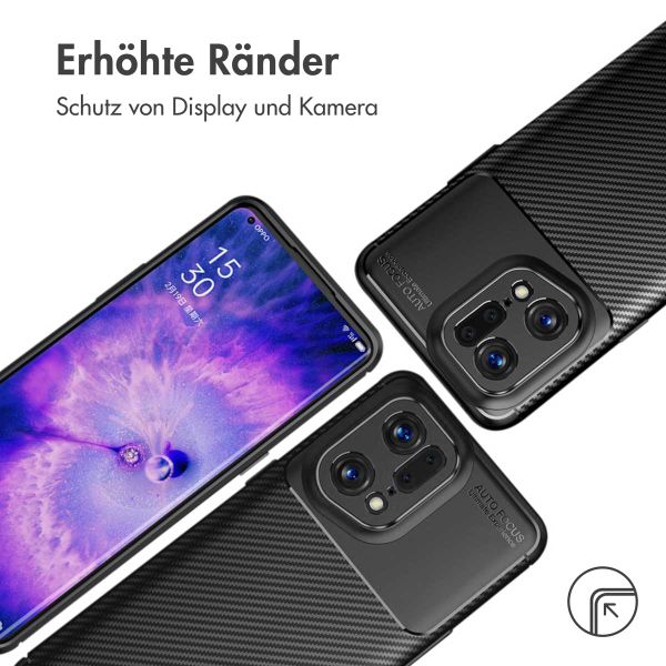 imoshion Carbon-Hülle für das Oppo Find X5 Pro - Schwarz