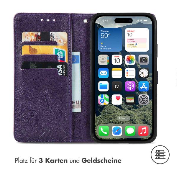 imoshion Mandala Klapphülle für das iPhone SE 4 - Violett