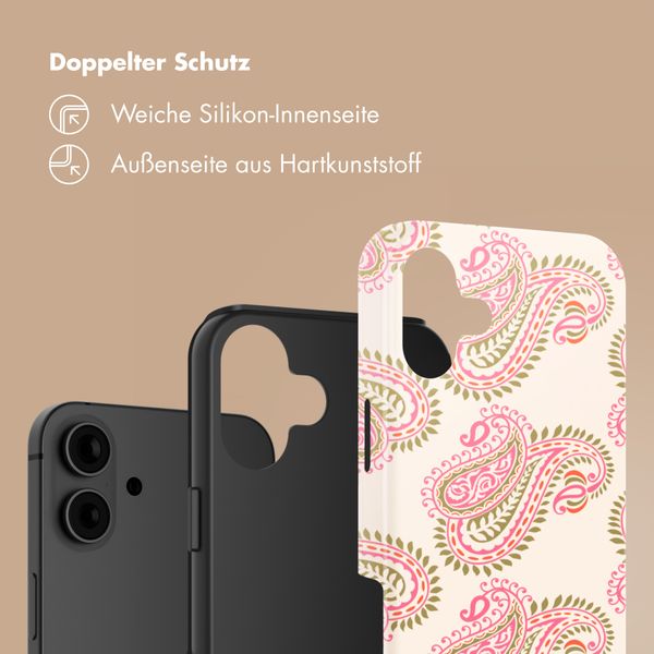 Selencia Vivid Back Cover Apple iPhone 16 - Paisley Blush