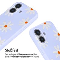 imoshion SilikonHülle design mit Band Apple iPhone 17 - Lila Flower Distance