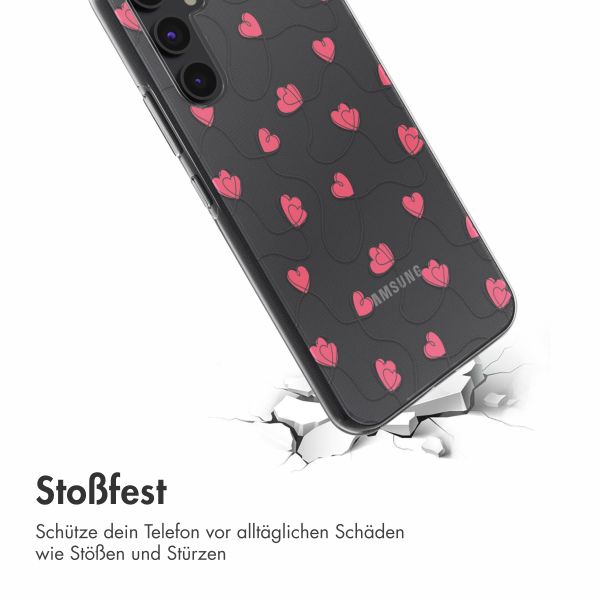 imoshion  Design Hülle für das Samsung Galaxy A54 - Dusty Rose Connected Hearts