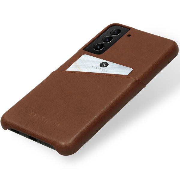 Selencia Vayu Veganes Leder-Backcover Braun Samsung Galaxy S21