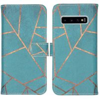 imoshion Design TPU Klapphülle Samsung Galaxy S10 - Blue Graphic