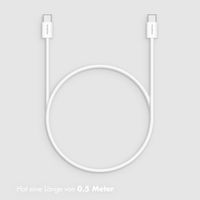 imoshion USB-C-zu-USB-C-Kabel – Geflochten – 0,5 Meter – Weiß