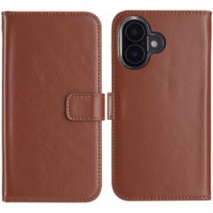 Selencia Echtleder Klapphülle Apple iPhone 16 - lichtbruin