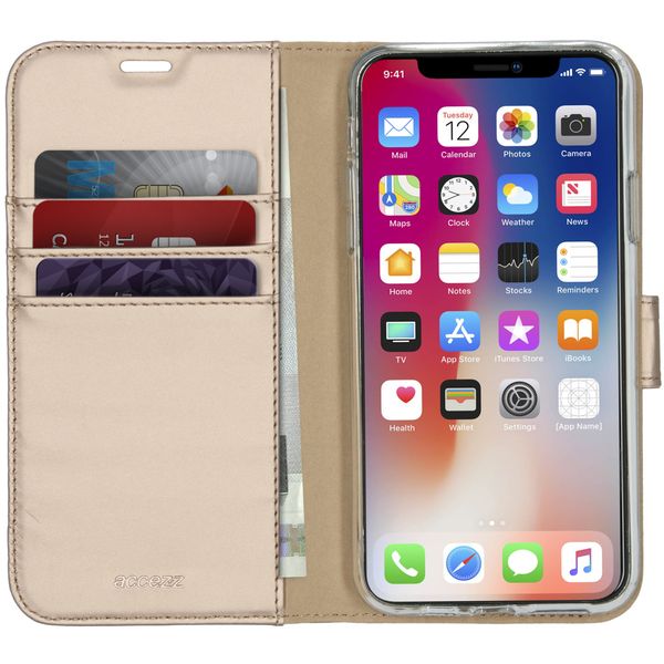 Accezz Wallet TPU Klapphülle Gold für das iPhone 11 Pro Max