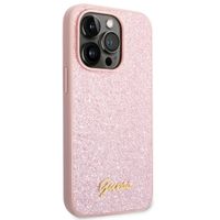 Guess Glitter Flakes Back Cover Apple iPhone 14 Pro - Rosa