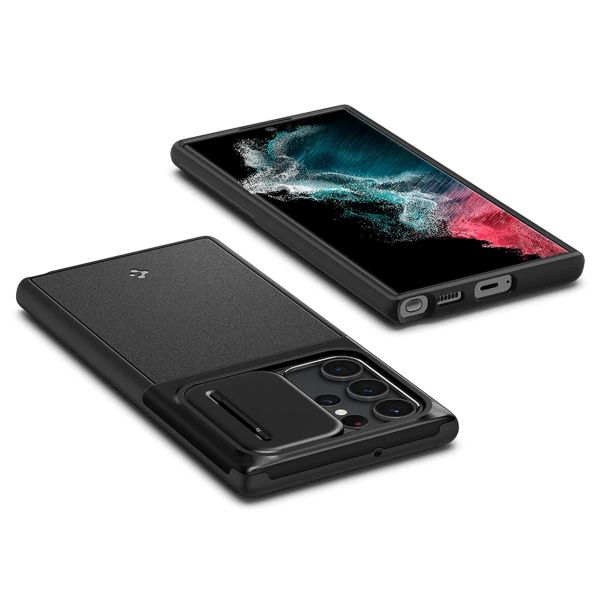 Spigen Optik Armor Kameraschieber für das Samsung Galaxy S22 Ultra - Schwarz