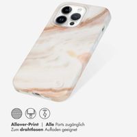 Selencia Aurora Fashion Back Case für das iPhone 14 Pro - ﻿Strapazierfähige Hülle - 100 % recycelt - Weißer Marmor