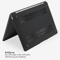 Selencia Cover mit Samtoberfläche für das MacBook Air 13 Zoll (2022) / Air 13 Zoll (2024) M3 chip - A2681 / A3113 - Schwarz