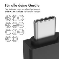 imoshion 2x USB-C (Stecker)-auf-USB-A 3.1 (Buchse)-Adapter – OTG – Schwarz