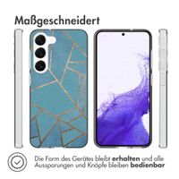 imoshion Design Hülle für das Samsung Galaxy S23 - Grafik-Kupfer / Blau