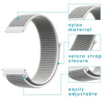 imoshion Nylonarmband für das  Samsung Galaxy Watch 4 / 5 / 6 / 7 / FE (20 mm) - Weiß