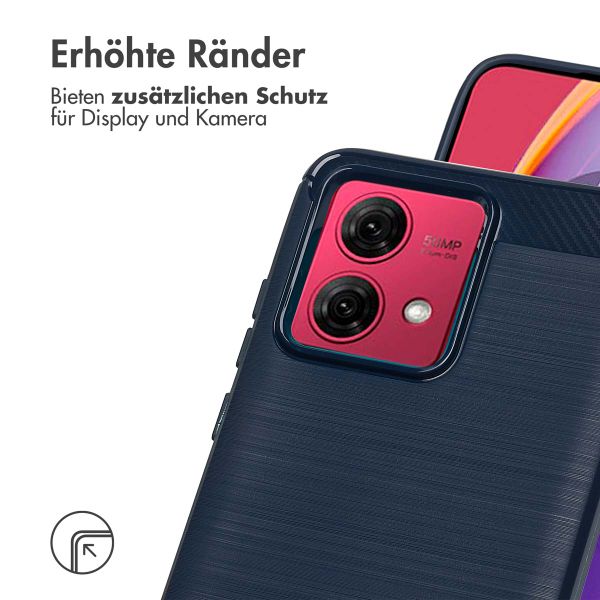 imoshion Brushed Back Cover Motorola Moto G84 - Dunkelblau