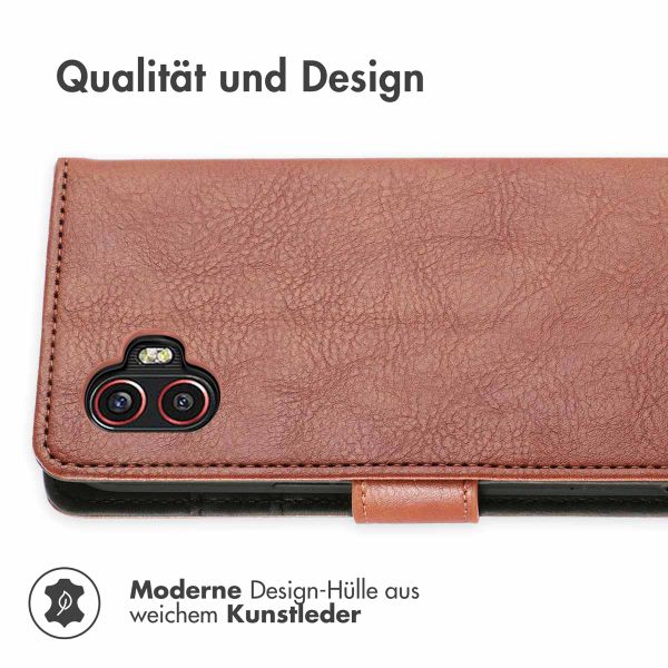 imoshion Luxuriöse Klapphülle für das Samsung Galaxy Xcover 6 Pro - Braun