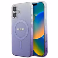 Guess MagSafe IML Glitter Gradient Case für das Apple iPhone 16 - Purple